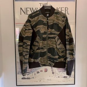 G Raw camo bomber with knit details deep front pockets cotton size M
